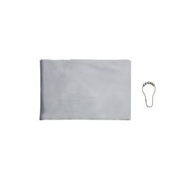 Cortina PEVA Anillos Decorados Gris