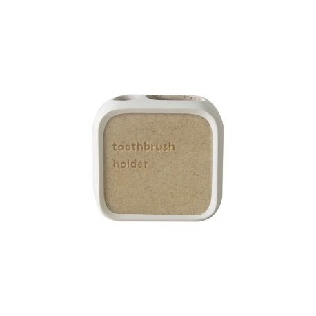 Portacepillo Piedra beige con blanco