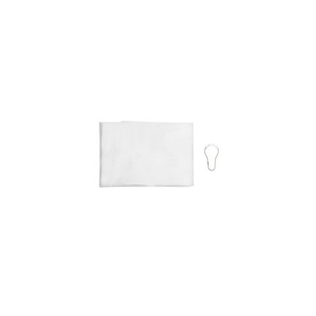 Cortina PEVA Anillos Decorados Blanca