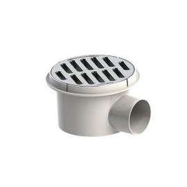 Coladera salida lateral rejilla inox