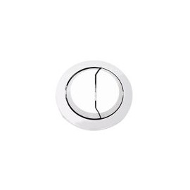 Botón cromado de 58 mm para descarga dual