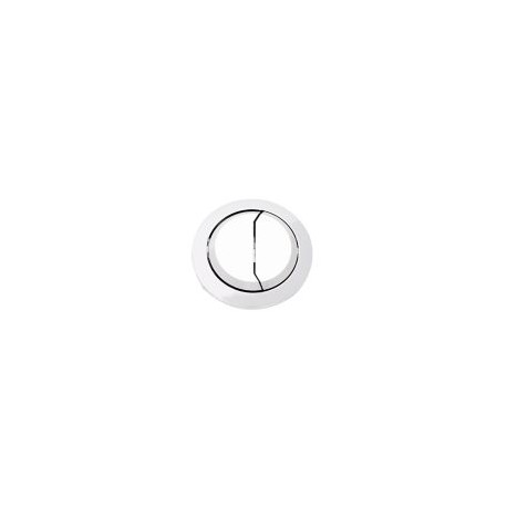 Botón cromado de 58 mm para descarga dual