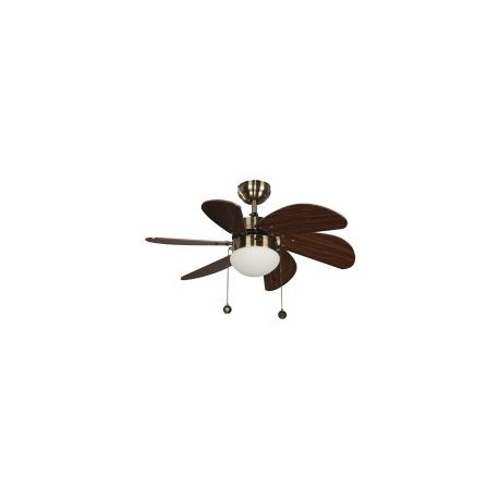Ventilador 32" Benoni 6aspas 1luz bronce antiguo