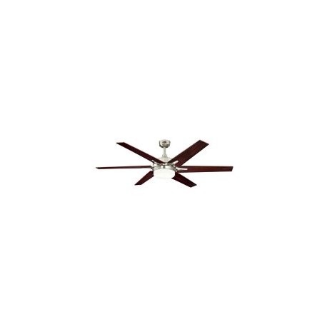 Ventilador 60" Cayuga 6aspas níquel 2luces E27 c/c remoto