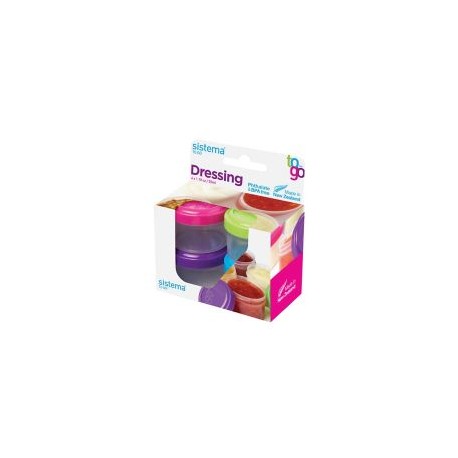 Set de contenedores para aderezo 35 ml plástico