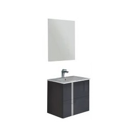 Mueble de baño Onix con espejo gris