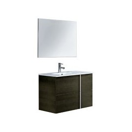 Mueble de baño Onix con espejo roble dakar