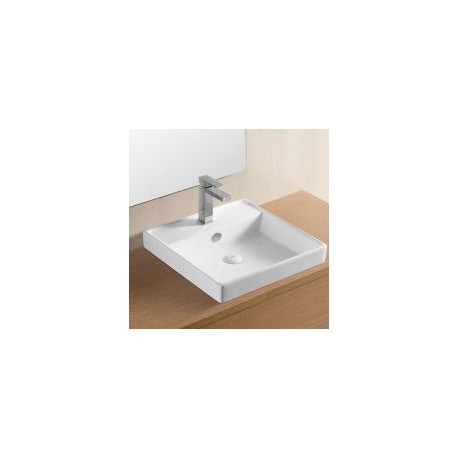Lavabo de cerámica cuadrado 47x47 cm