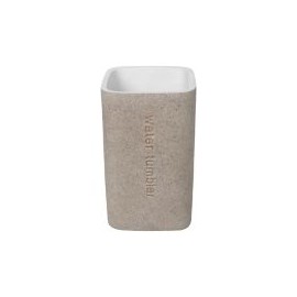 Vaso de baño Piedra beige/blanco