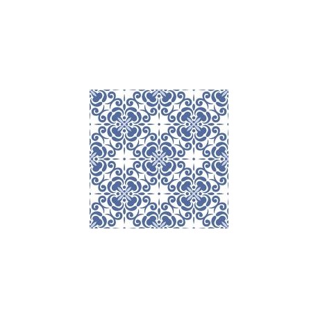 Cerámica Vintage Azul DC202C 20.3x20.3 cm Grupo Ceral 1 pza
