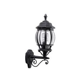 Arbotante Cannes 100W negro 1luz E27 metal IP44 50cm
