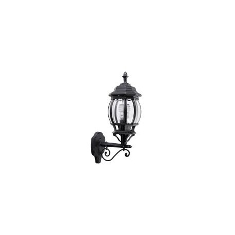 Arbotante Cannes 100W negro 1luz E27 metal IP44 50cm