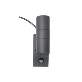 Arbotante exterior Lalibela led Sensor 4W gris 1luz neutra 400lm metal Ip44 20cm