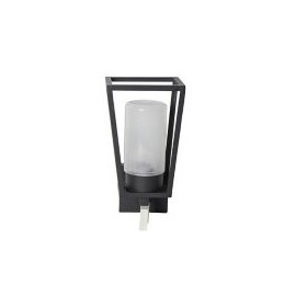Arbotante Israel 60W negro 1luz E27 metal IP44 35cm
