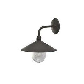 Arbotante exterior Beijing 60W negro 1luz E27 metal IP44 30cm