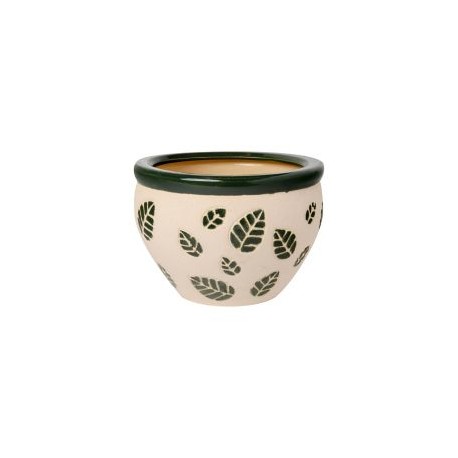 Maceta hojas verde oscuro 30x21