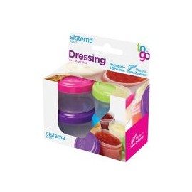 Set de contenedores para aderezo 35 ml plástico