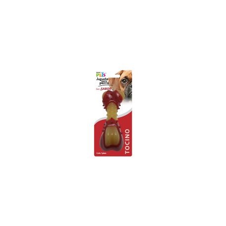 Juguete dental hueso sabor tocino mediano