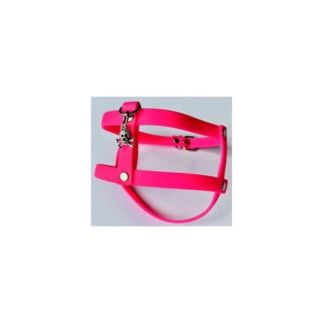 Pechera de caucho hipoalergénica extra chica rosa