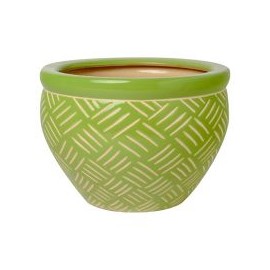 Maceta étnico verde 30x21
