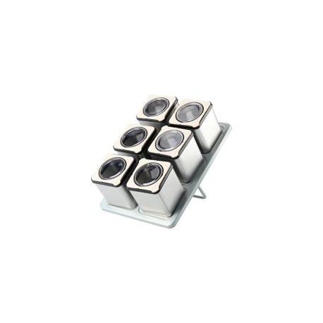 Set de especieros c/imán de metal cúbicos