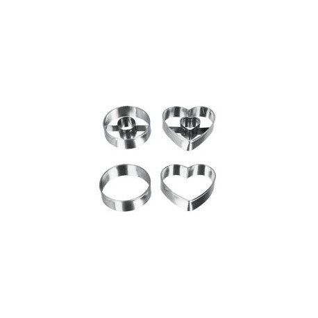 Set cortadores galletas 4 pzas acero inoxidable
