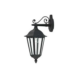 Arbotante Turín 100W negro 1luz E27 metal IP44 40cm