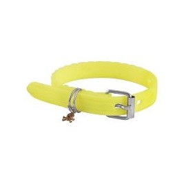 Collar de caucho hipoalergénico chico amarillo