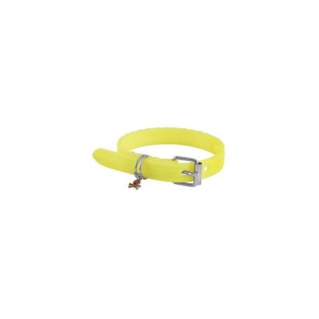 Collar de caucho hipoalergénico chico amarillo