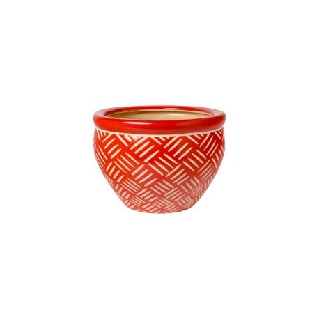 Maceta étnico rojo 30x21