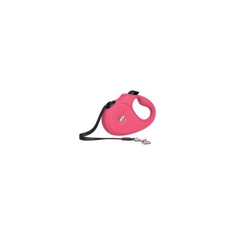 Correa retráctil 5 m mediana rosa