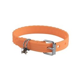 Collar de caucho hipoalergénico chico naranja
