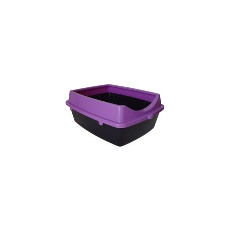 Arenero para gato con tapa morado