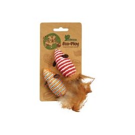 Juguete eco para gato 2 pzas ratones