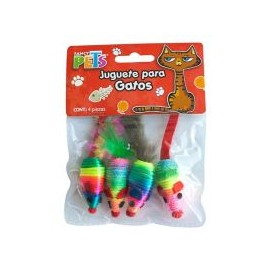 Juguete para gato 4 piezas ratones