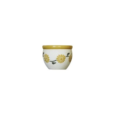 Maceta diseño flor 23 x 16 cm Amarillo