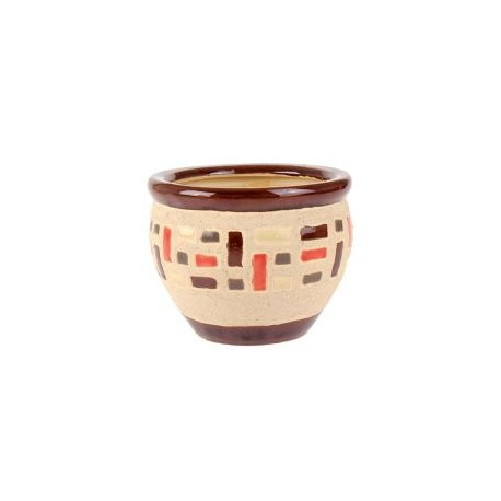 Maceta Ladrillo HV-297BR Café 17 x 12 cm