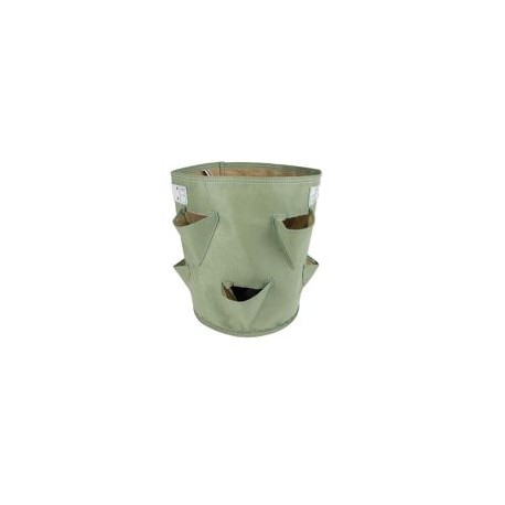 Huerto en bolsa de tela fresa verde 9 gal