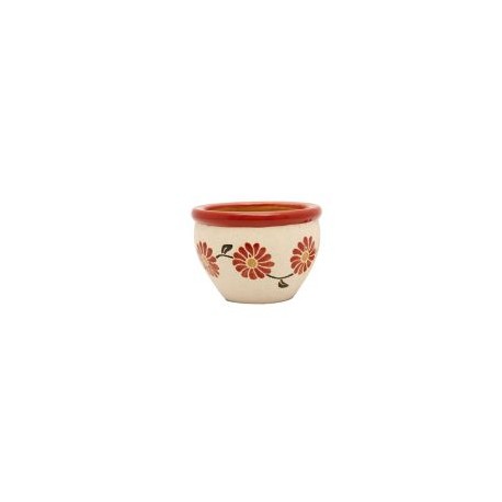 Maceta Flores roja 23 x 16 cm