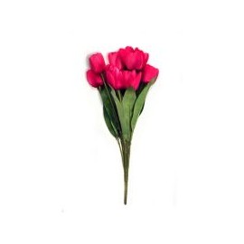 Ramo de 11 tulipanes fucsia