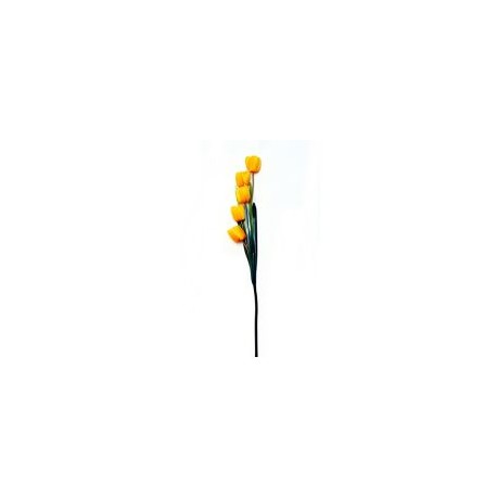 Vara de tulipán amarillo artificial