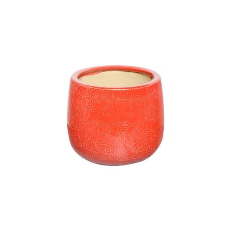 Maceta rojo formas 23 x 18 cm