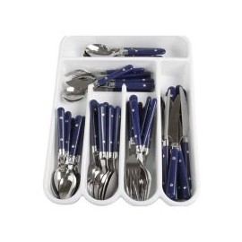 Set de 58 pzs de cubiertos c/organizador de plástico azul