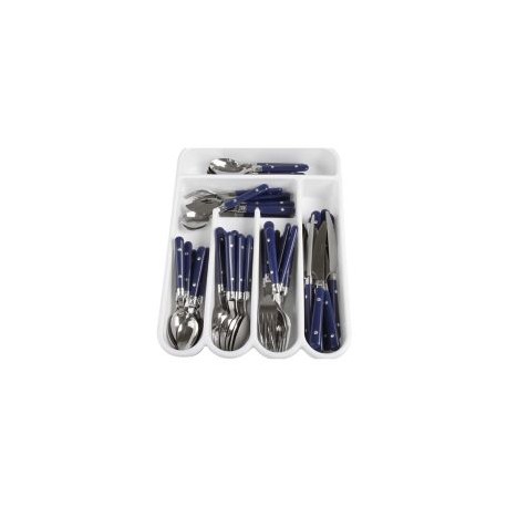 Set de 58 pzs de cubiertos c/organizador de plástico azul