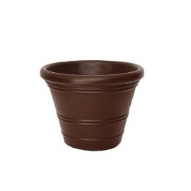 Maceta doble pared plástico 177 chocolate 32" deco int./ext