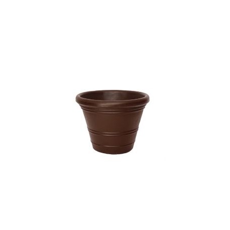 Maceta doble pared plástico 177 chocolate 32" deco int./ext