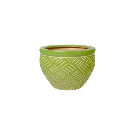 Maceta étnico verde 30x21