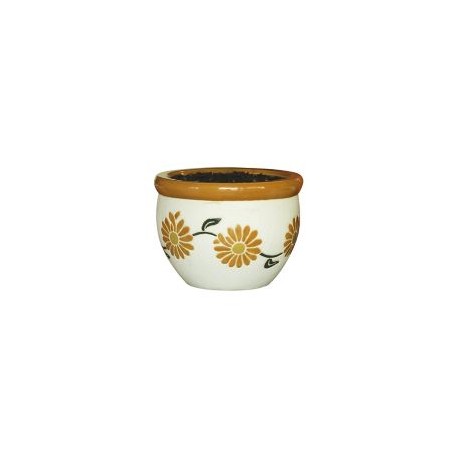 Maceta flor naranjo 17x12 cm