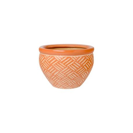 Maceta étnico naranjo 30x21