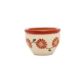 Maceta Flores roja 23 x 16 cm